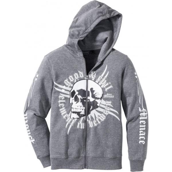 Felpa con cappuccio e zip grigio S.Oliver marrone