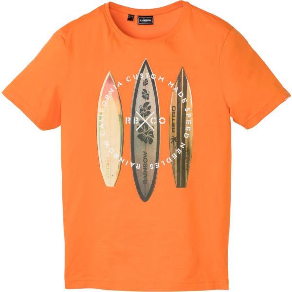 t-shirt Rainbow arancione con stampe