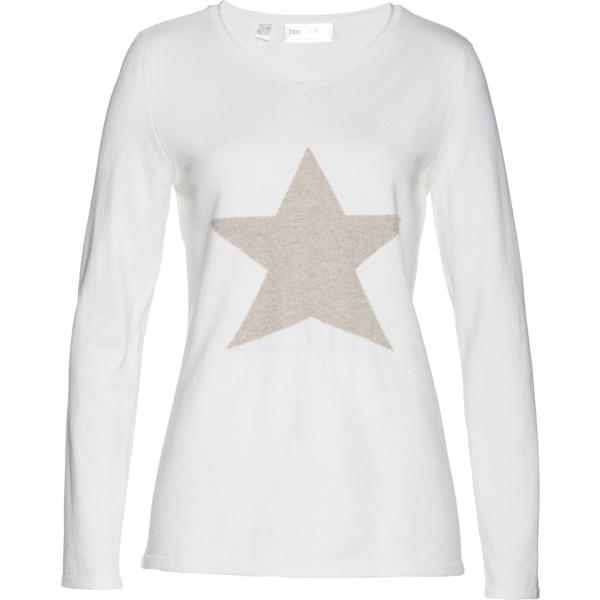 Maglione jacquard bianco Bpc selection bianco