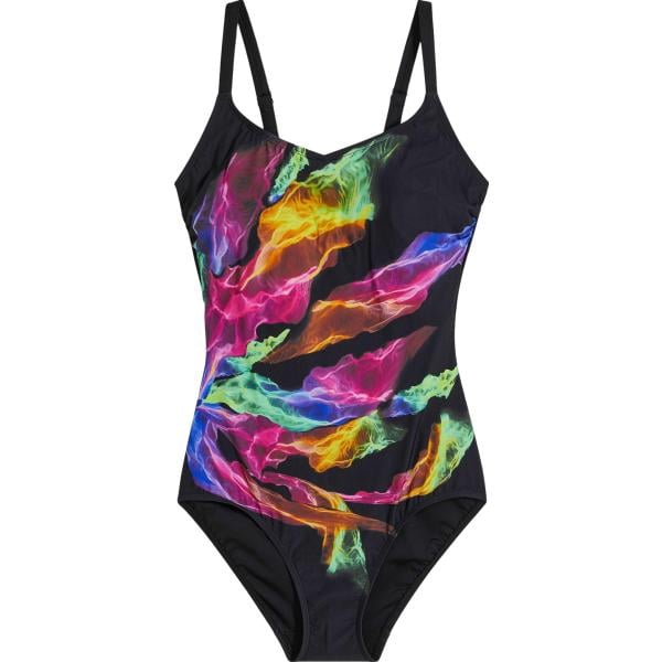 costumi interi bonprix nero con stampe