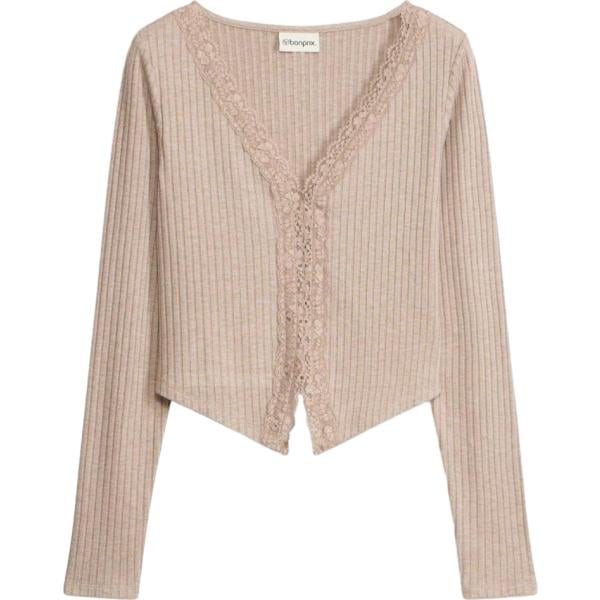 T-shirt da donna in beige sabbia bonprix bonprix