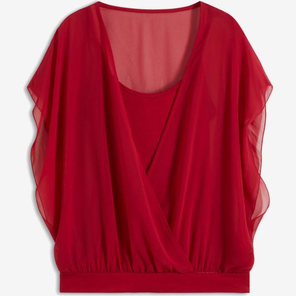 bluse bonprix rosso