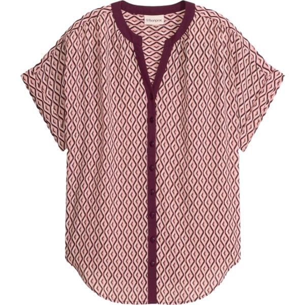 Camicia a maniche corte da donna in viola scuro a maniche corte bonprix bonprix