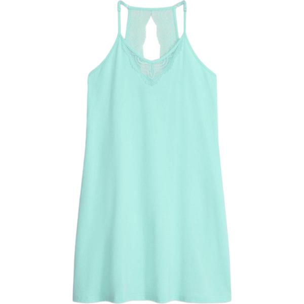 Camicia da notte da donna in verde chiaro con pizzo bonprix