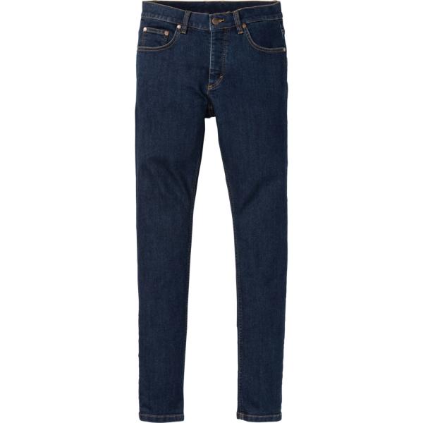 Jeans elasticizzato skinny taglio dritto con bottoni blu Bpc bonprix collection blu