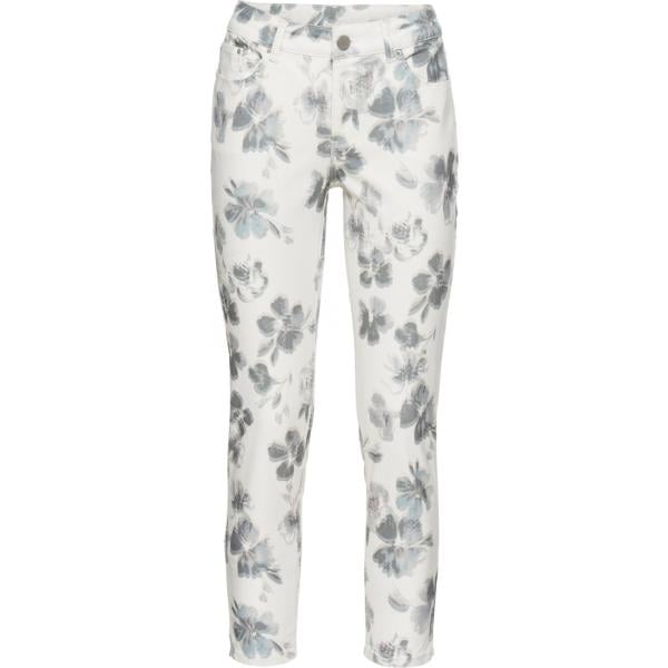 pantaloni capri Rainbow bianco a fiori