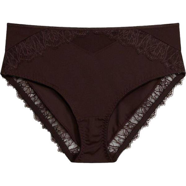Culotte da donna in marrone scuro con pizzo bonprix