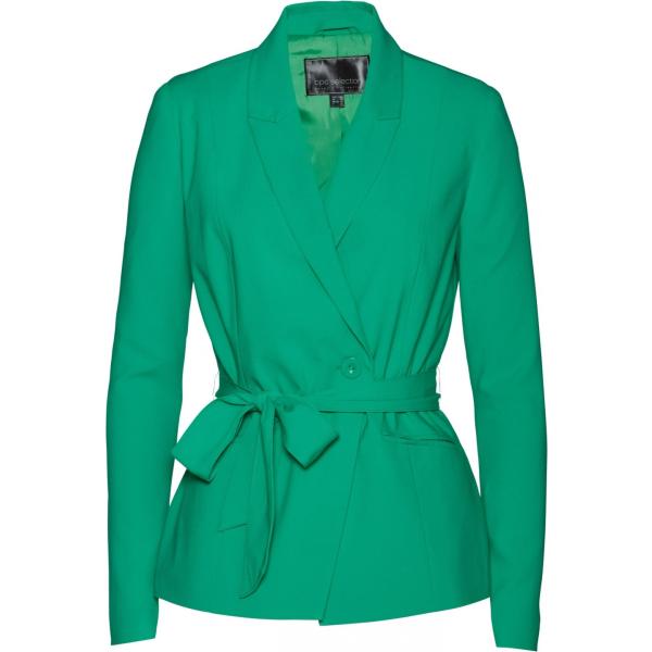 Blazer forma asimmetrica con cintura verde Rainbow nero