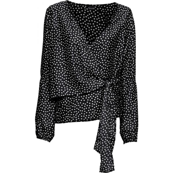 Blusa a portafoglio fantasia nero Bodyflirt nero