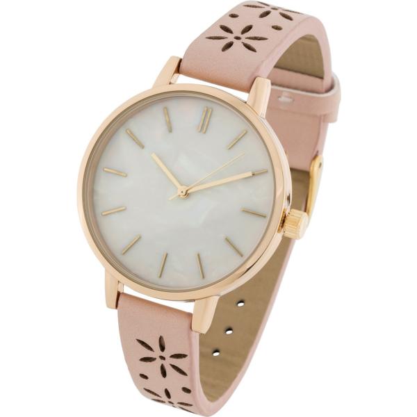 Orologio con cinturino in pelle sintetica oro e beige Bpc bonprix collection giallo