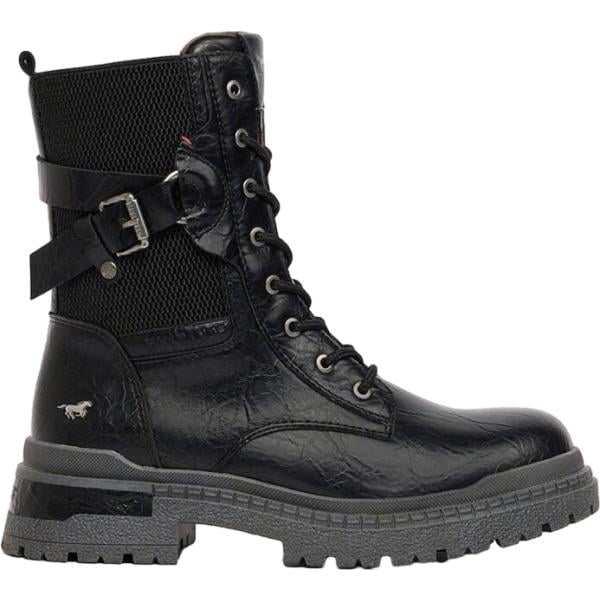 Anfibi da donna in nero pece con fibbia bonprix bonprix