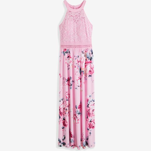 vestiti lunghi bonprix rosa a fiori