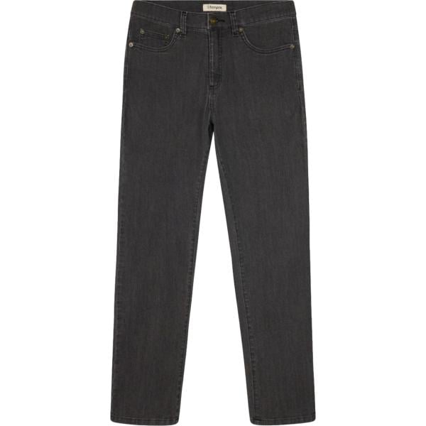 Jeans dritti da uomo in grigio scuro in denim bonprix