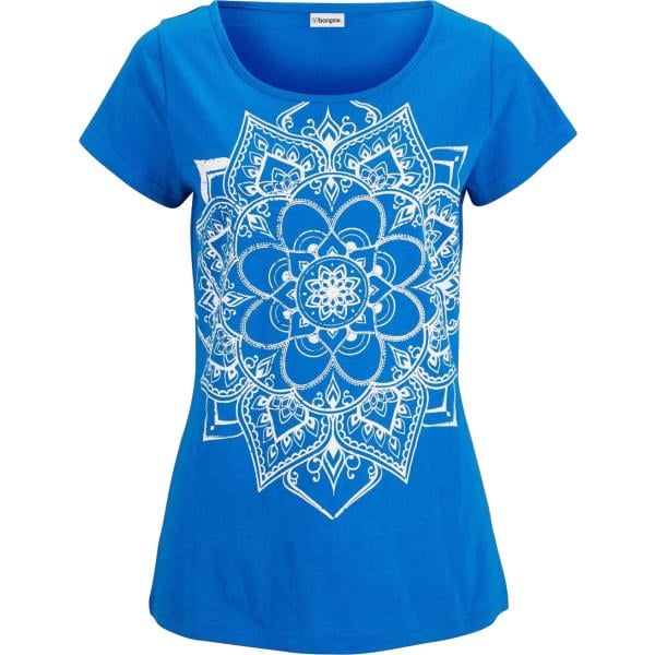 T-shirt da donna in blu medio con stampe bonprix