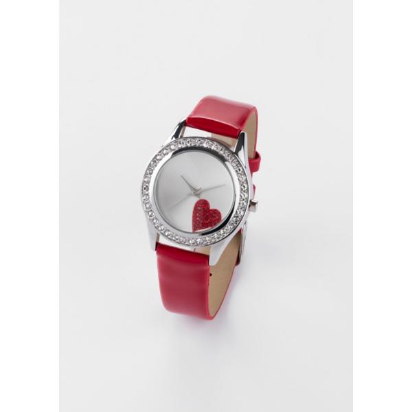 Orologio effetto vernice in pelle sintetica rosso Bpc bonprix collection rosso