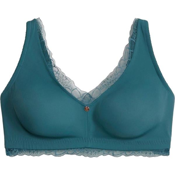 Bralette da donna in blu medio con pizzo bonprix