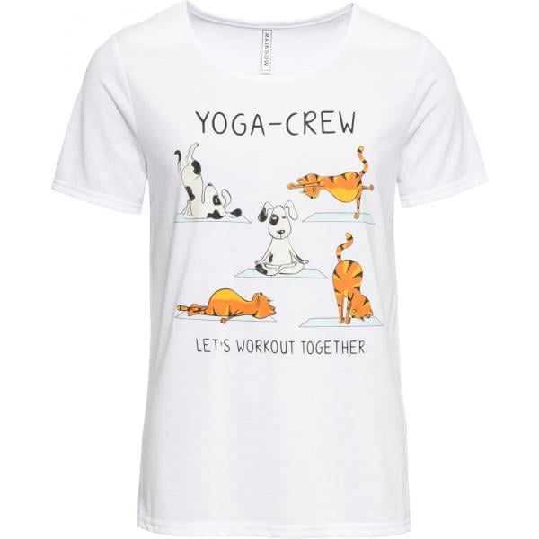 t-shirt Rainbow bianco con stampe