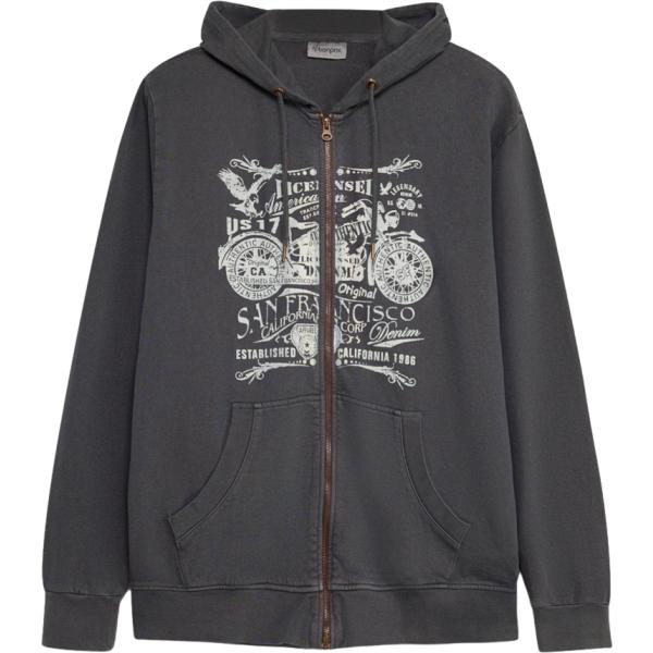 Felpa con cappuccio da uomo in grigio scuro collo con cappuccio con zip bonprix