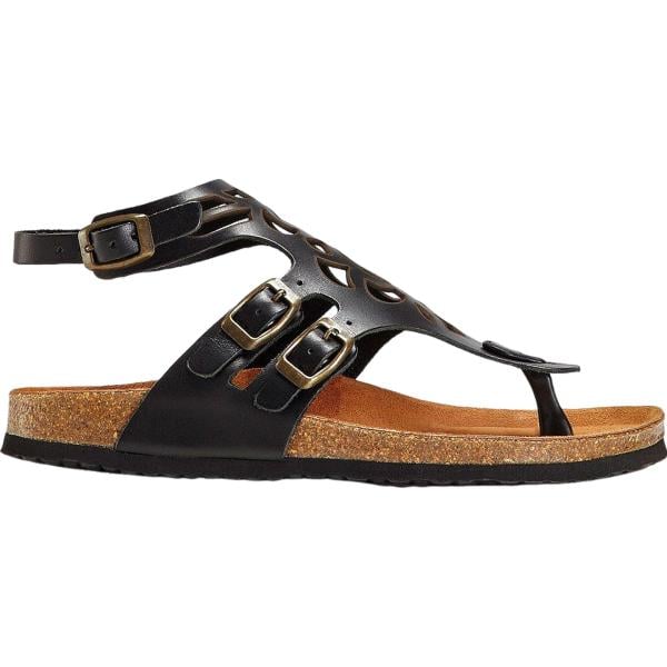 sandali in pelle bonprix nero