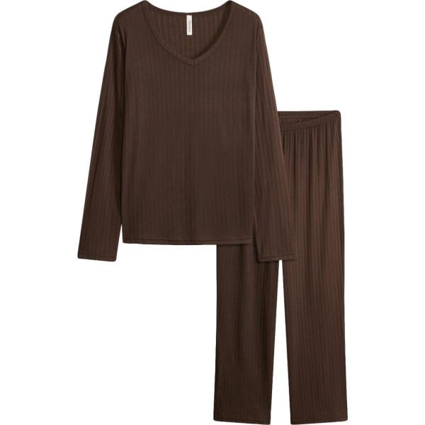 Pigiama da donna in marrone scuro bonprix