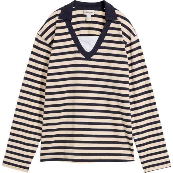 Polo da donna collo a v bonprix