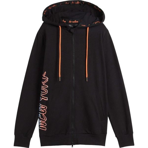 felpe con cappuccio bonprix nero con stampe