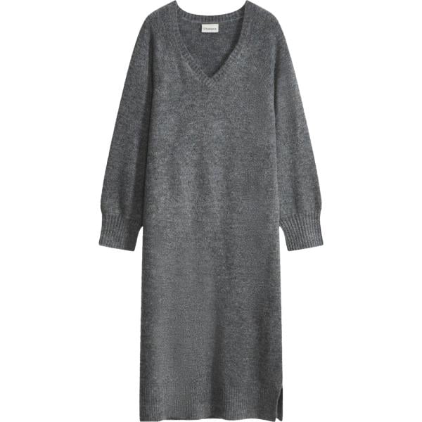 Vestito longuette/midi da donna in grigio scuro lavorato a maglia bonprix bonprix