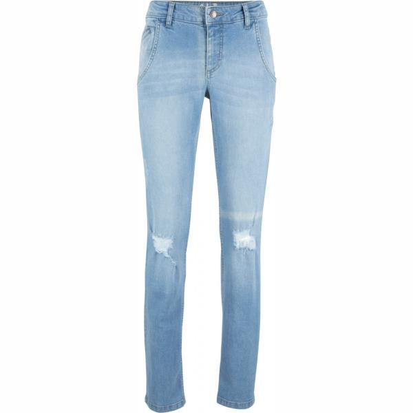 Jeans elasticizzato taglio dritto blu Rainbow verde