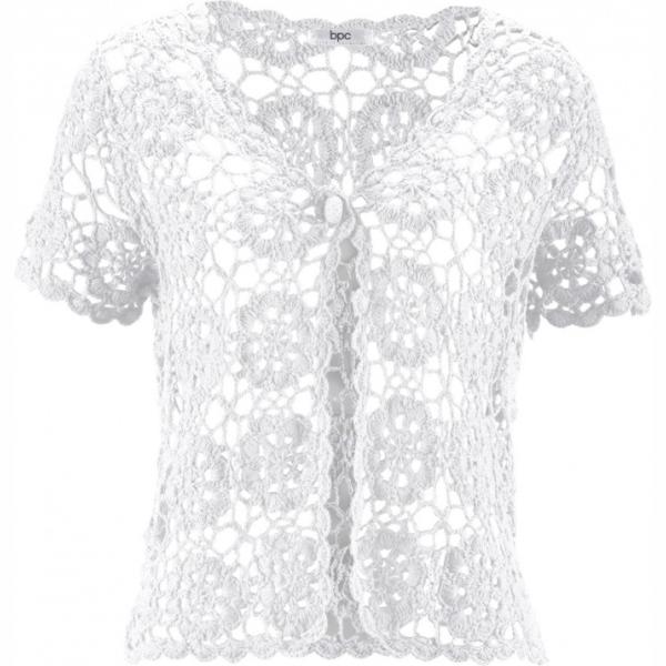 bolero Bpc bonprix collection bianco a fiori