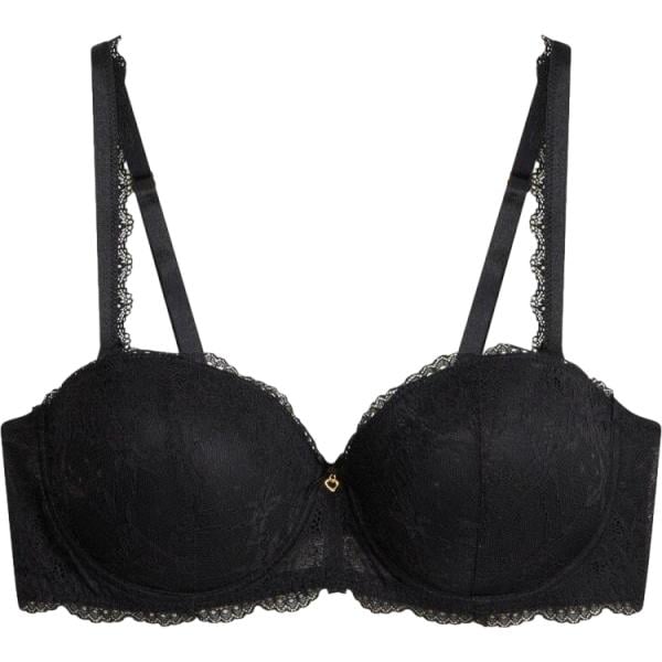 Reggiseno a balconcino da donna in nero pece con spalline bonprix