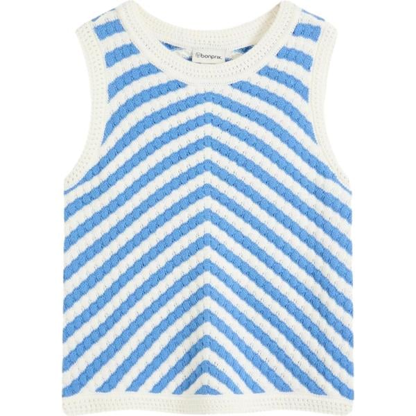 Top da donna in bianco neve lavorato a maglia bonprix