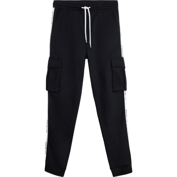Pantaloni sportivi da uomo in nero pece in cotone organico bonprix