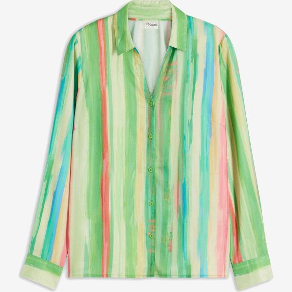 camicie bonprix verde