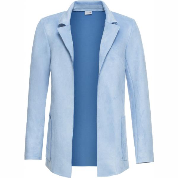 Blazer effetto scamosciato in pelle sintetica con tasche blu Bodyflirt blu