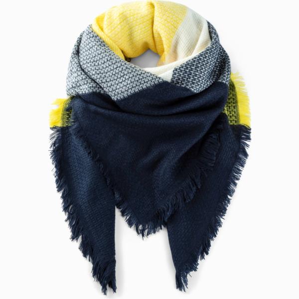 foulard Bpc bonprix collection blu a quadri