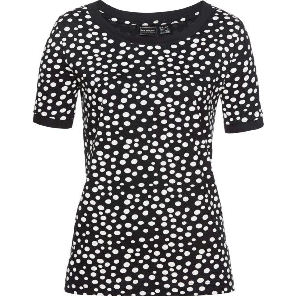 t-shirt bonprix nero con stampe