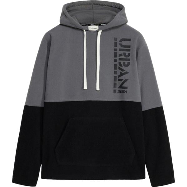 Felpa con cappuccio da uomo in nero pece collo con cappuccio bonprix bonprix