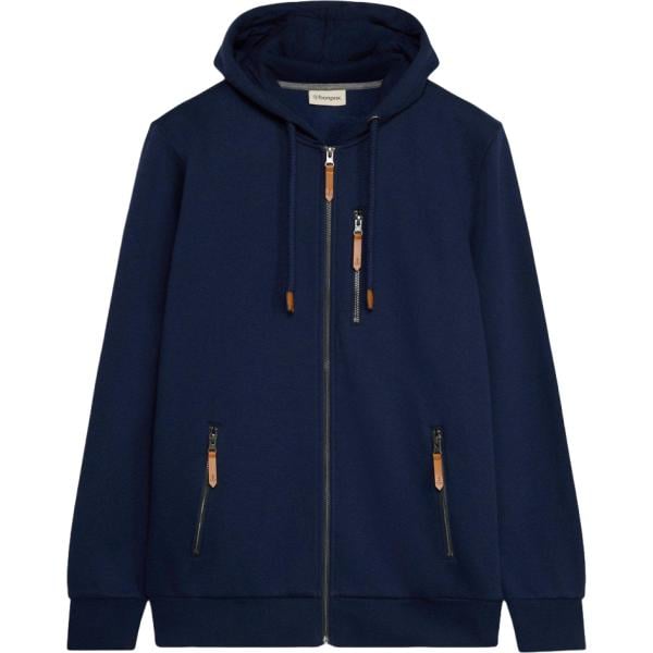 Felpa con cappuccio da uomo in blu scuro collo con cappuccio con zip bonprix