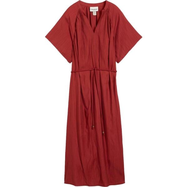 Vestito longuette/midi da donna in bordeaux in viscosa bonprix