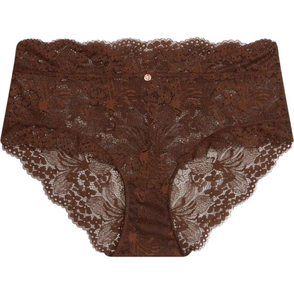 Culotte da donna in marrone scuro con pizzo bonprix