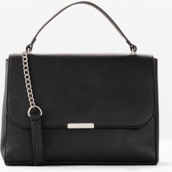 Borsa a tracolla con manico interno foderato in pelle sintetica con tracolla regolabile nero Bpc bonprix collection nero