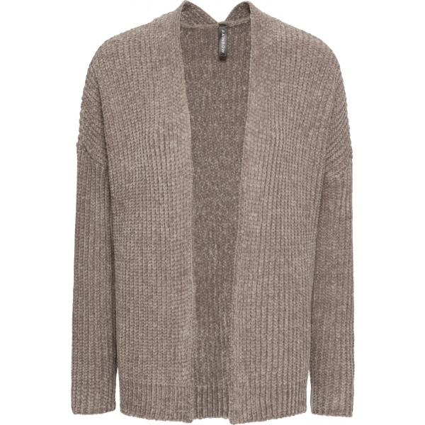 Cardigan oversize in ciniglia marrone Rainbow marrone
