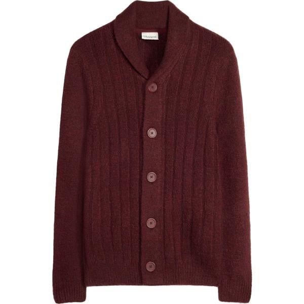 Cardigan da uomo in marrone scuro lavorato a maglia bonprix bonprix
