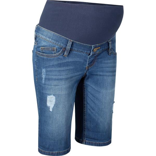 bermuda da donna in blu scuro premaman in denim bonprix