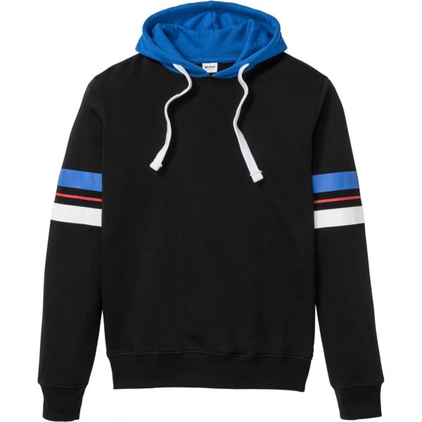 Felpa con cappuccio e fasce nero John Baner JEANSWEAR nero