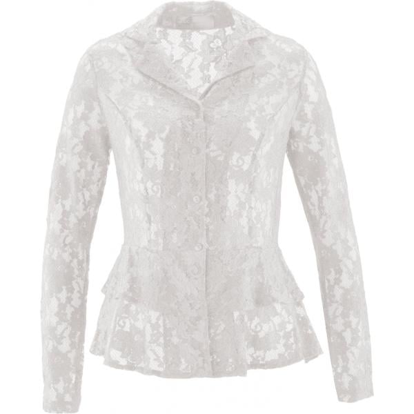 Camicetta con pizzo bianco bonprix bianco