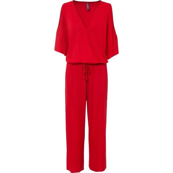 Tuta da donna in rosso classico con tacco collo a v bonprix bonprix