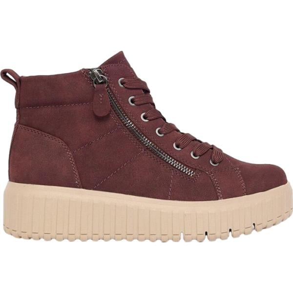 Sneakers alte da donna in marrone scuro con plateau bonprix