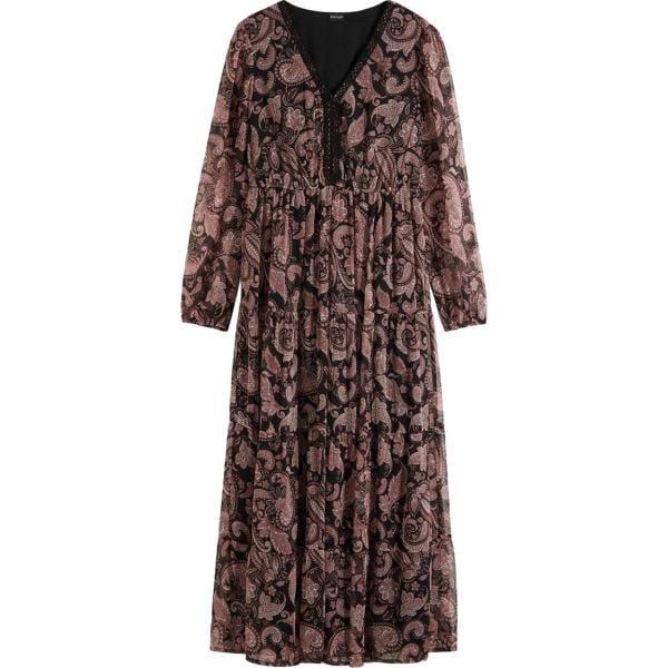 Vestito lungo da donna in marrone scuro lungo bonprix bonprix