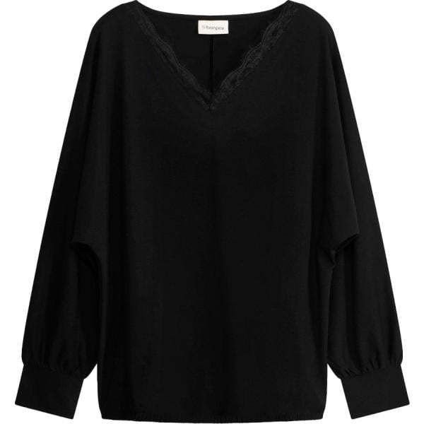 T-shirt da donna in nero pece lungo bonprix bonprix